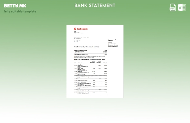 Модерен стил Шаблон за зборови за изјава на Австралија Шкотска банка
